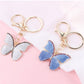 2 Styles Rhinestone Butterfly Pendant Key Chain Enamel Keychain Fashion Bag