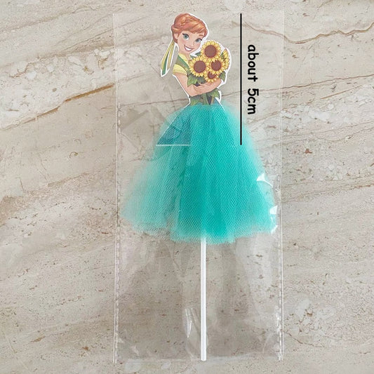 1pc Princess Sunflower Cake Cupcake Toppers Cake Flag Birthday Baby Shower Cake