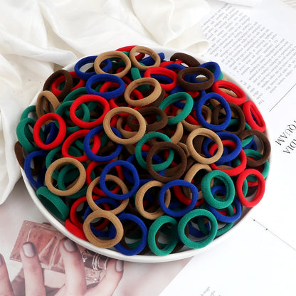 20pcs Five Colors Hairband Small Elastic Rubber Band Hair Scrunchies Woman Girls