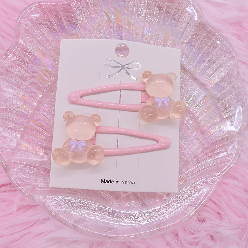 2Pcs/Set Kawaii Cartoon Hair Accessories Fashion Animal Duck Resin Baby Headband