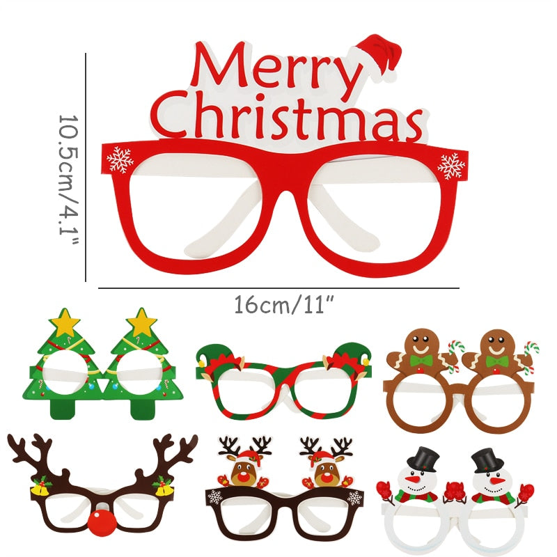 16 Styles Christmas Glasses Adult Kids Christmas Decorations Glasses Frame Gifts