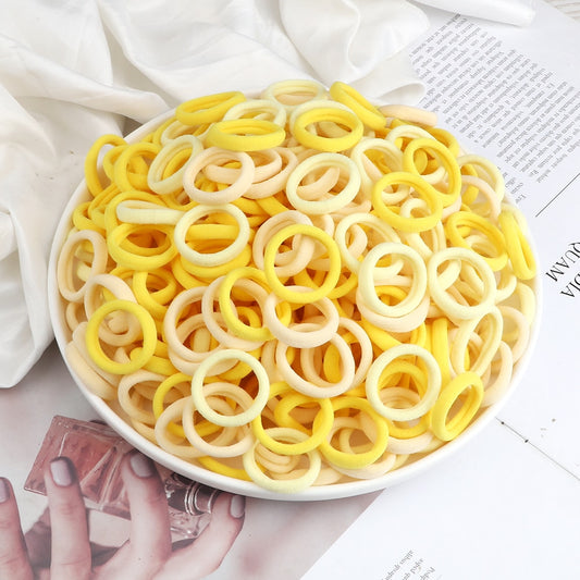 20pcs Mixed Yellow Color Hairband Small Elastic Rubber Band Hair Scrunchies