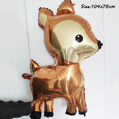 59 Styles Jungle Deer Bear Foil Balloons 40inch Caramel Brown Number Balls Baby