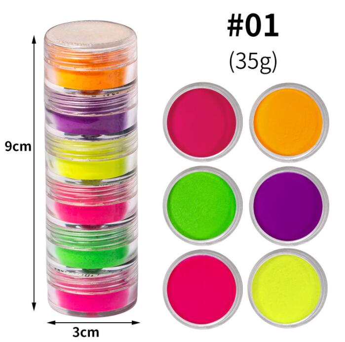 1pc 19Colors Nail Glitter Mirror Powder Chrome Dust Pigment 0.5g Paint Dip