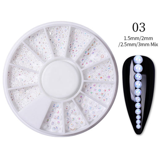 Holographic Pearl Nail Art Decoration Accessories Nails Jewelry Manicure