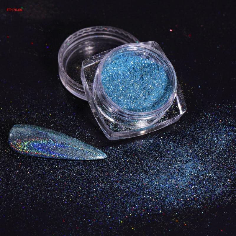 1pc 19Colors Nail Glitter Mirror Powder Chrome Dust Pigment 0.5g Paint Dip