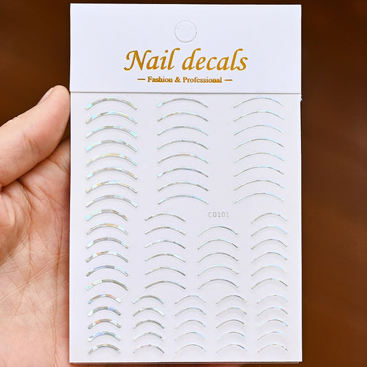 Semi-circle Decor Nails Stickers Adhesive DIY Nail Art Decals Nail Accessories