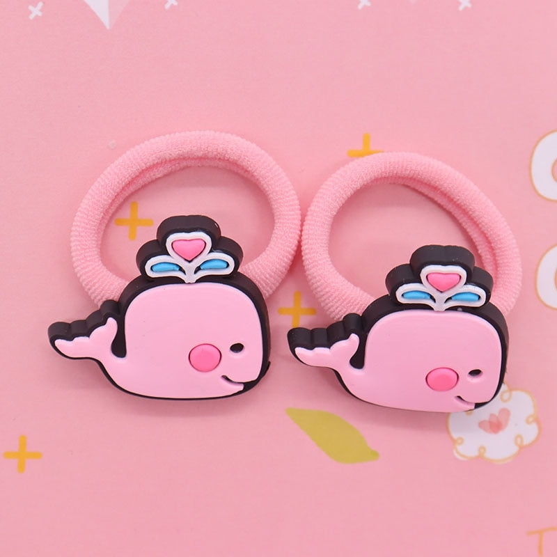 2Pcs/Set Cartoon Animal Bee Dolphin Whale Hair Accessories Baby Nylon Headband