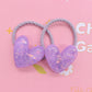 2Pcs/Set Glittering Love Resin Children's Rubber Bands Sweet Hair Accessories