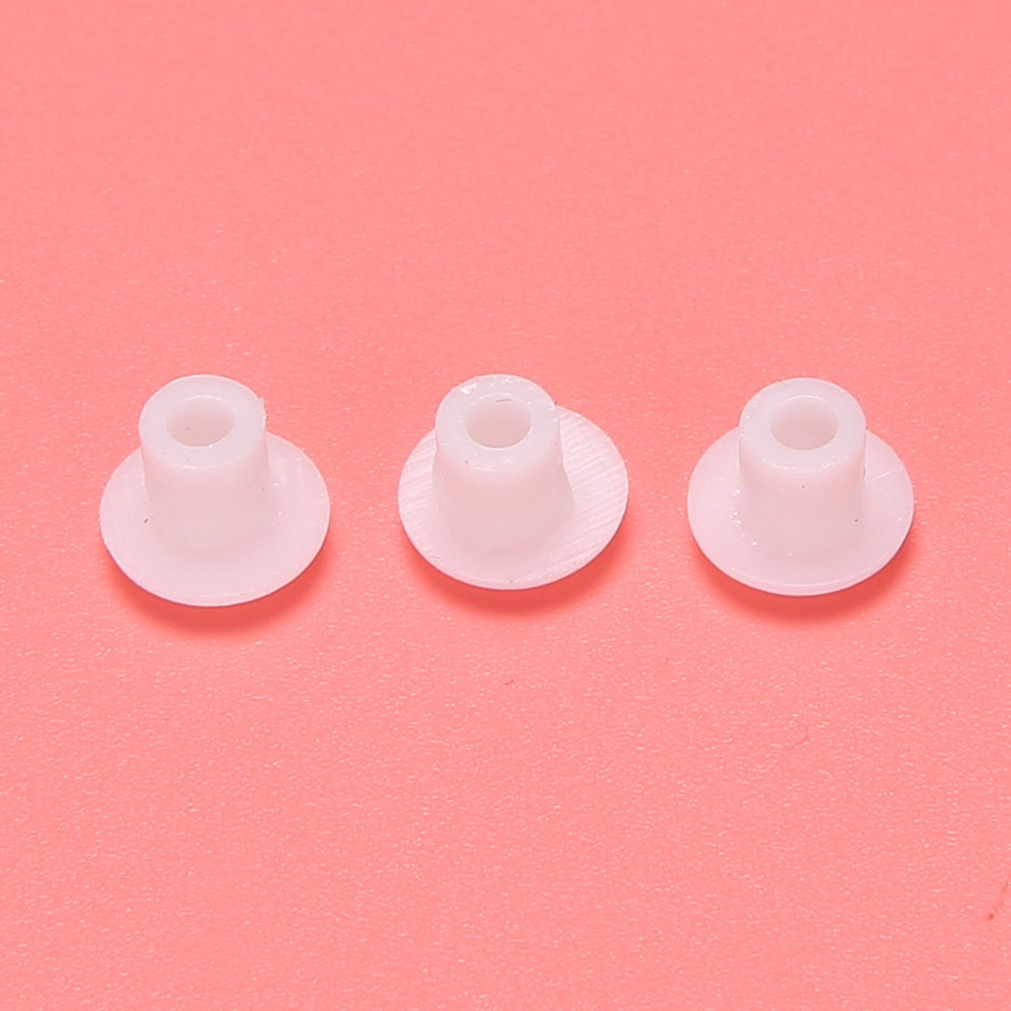 50pcs Plastic Round Shaped Cover Screw Cap Lid White for 5mm Dia Hole