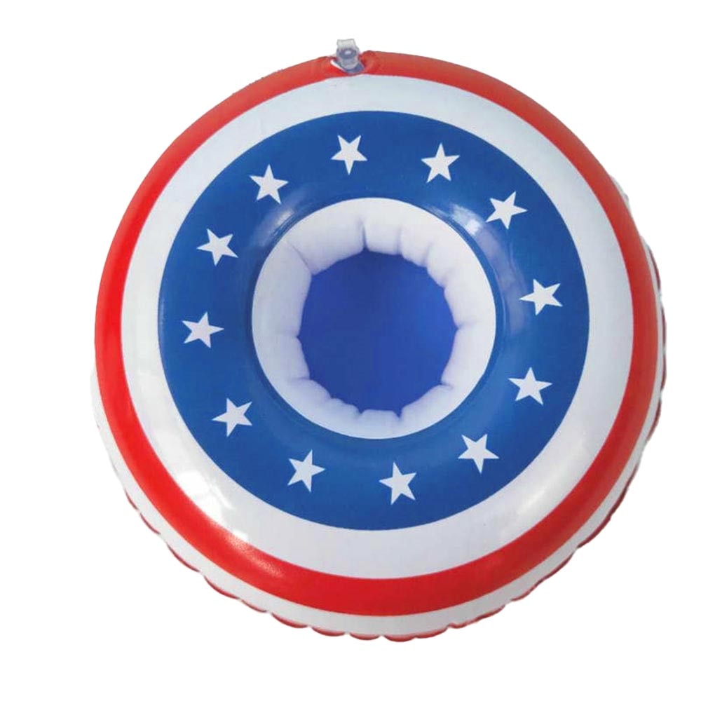 American Flag Floating Balloon Cup Drink Holder Inflatable Coaster Birthday Gift