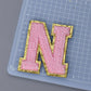 A-Z Letter Patches 5.5cm Adhesive Letter Patches Towel Chenille Embroidery For