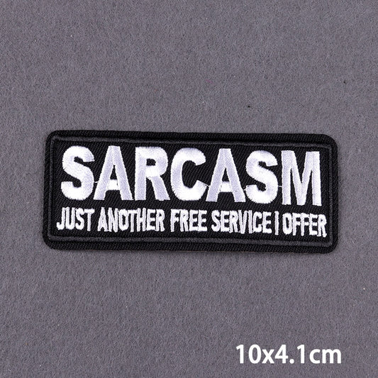 46 Styles Black Patch With Slogan Iron On Patches For Clothes DIY Embroidery