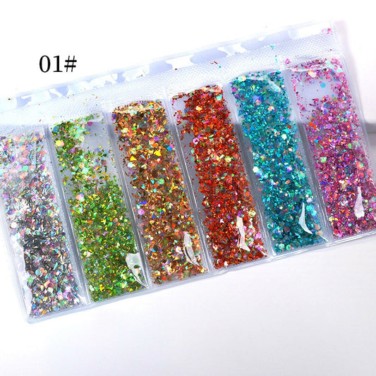 Multicolor Shimmering Glitter Nail Art Decor Nails DIY Manicure Fashion Nail