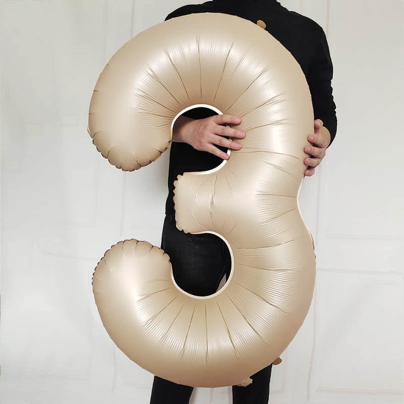 59 Styles Jungle Deer Bear Foil Balloons 40inch Caramel Brown Number Balls Baby