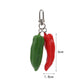 Red Green Pepper Simulation Food Keychain Fashion Keyring Bag Pendant Ornaments