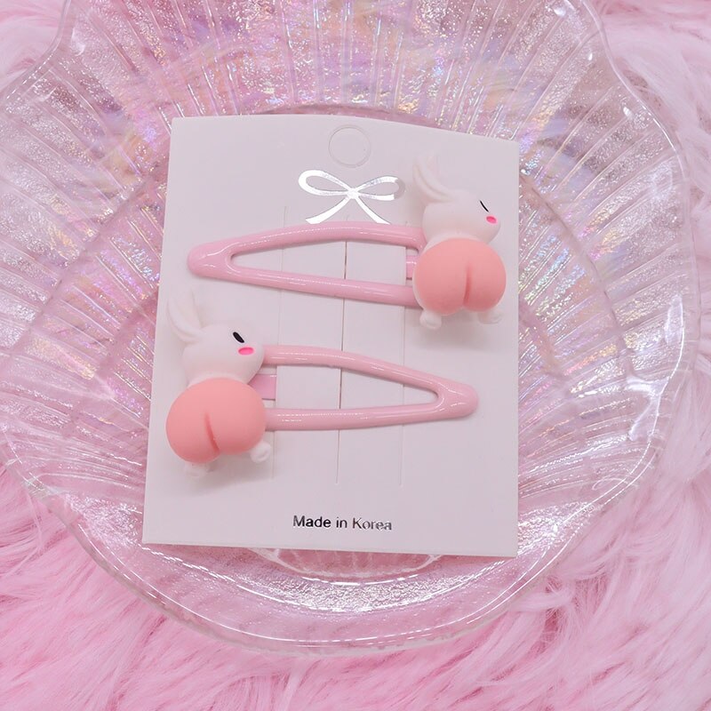 2Pcs/Set Kawaii Cartoon Hair Accessories Fashion Animal Duck Resin Baby Headband