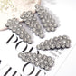 Shine Full Rhinestone Hair Clip Barrettes Duckbill Hairpins for Women Baroque