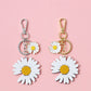 7 Styles Daisy Acrylic Keychain Simple Flower Pendant Keyring For Women Bag