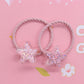 2Pcs/Set Glittering Love Resin Children's Rubber Bands Sweet Hair Accessories