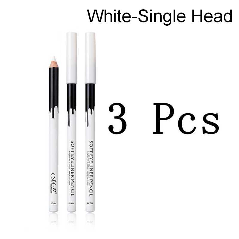 White Black Brown Eyeliner Pencil Makeup Women Long Lasting Waterproof Pigment