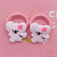 63 Styles 2Pcs Owl Butterfly Rabbit Animals Hair Accessories Rubber Band