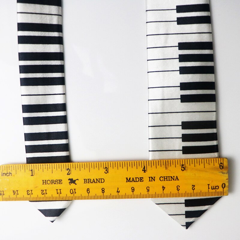 50 Styles Novelty Mens 5cm Polyester Tie Skinny Musical Neckties Piano Notes