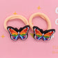 2Pcs/Set Kawaii Cartoon Animal Butterfly Headband Scrunchie Children's Elastic