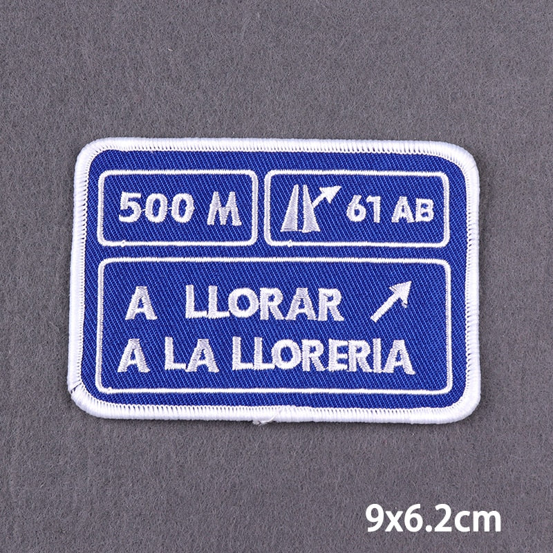 46 Styles Black Patch With Slogan Iron On Patches For Clothes DIY Embroidery