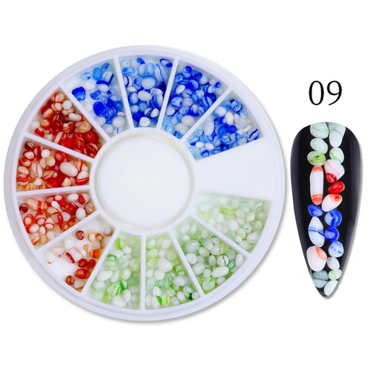 Green Red Blue Nail Art Decoration Accessories Nails Jewelry Manicure Supplies