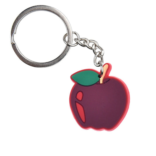 Apple PVC Keychain For Woman Colorful Keyring Cartoon Pendant Keychains Bag