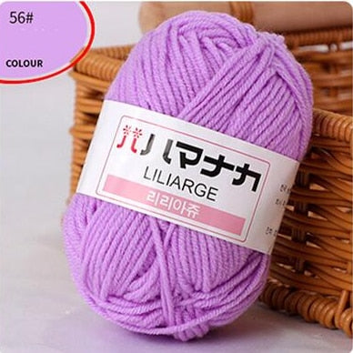 53 Colors Soft Cotton Baby Knitting Wool Yarn Thick Yarn Fiber Velvet Yarn Hand