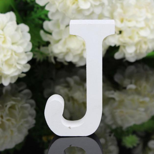 1pc DIY Freestanding Wood Wooden Letters White Alphabet Wedding Birthday Party