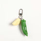 8 Styles Simulation Food Keychain Chili Pepper Garlic Mandarin Fashion Keyring