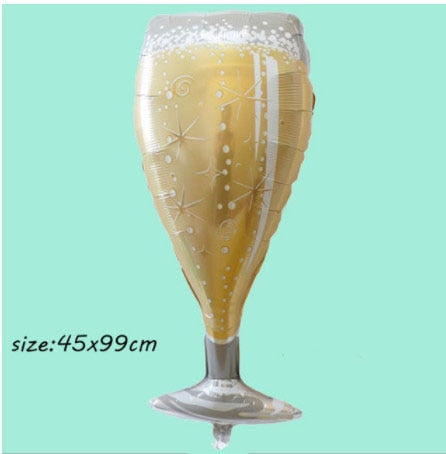 Champagne Glass Shape Balloon Valentines Day Inflatable Balloon Birthday