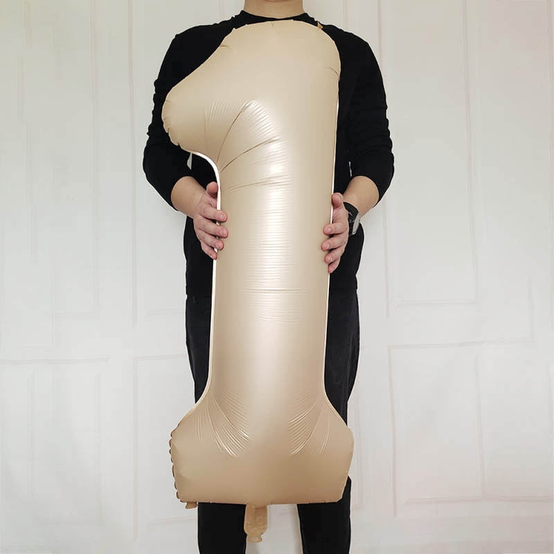 59 Styles Jungle Deer Bear Foil Balloons 40inch Caramel Brown Number Balls Baby