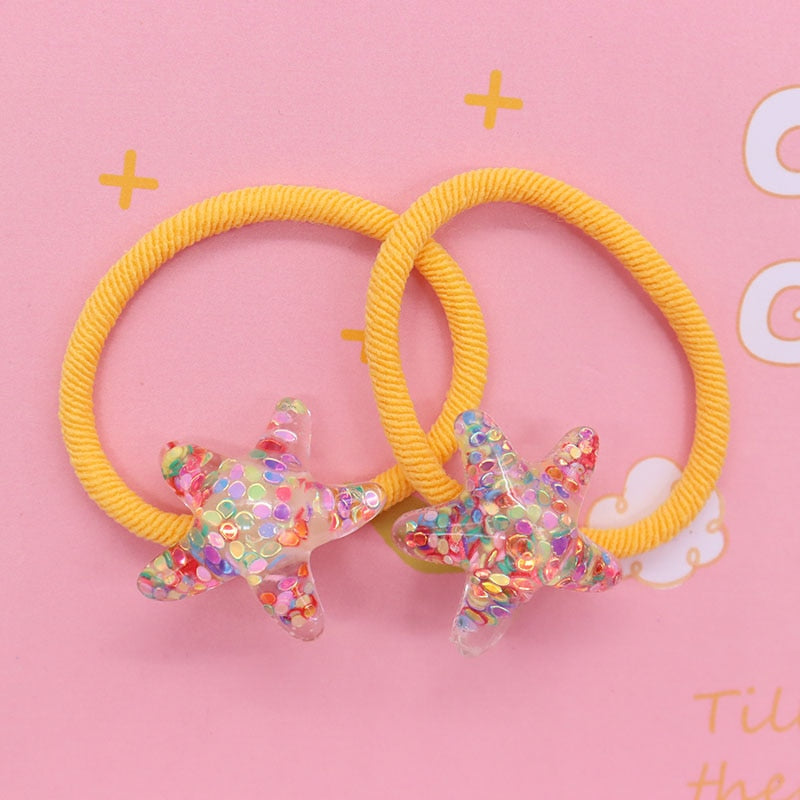 40 Styles 2Pcs/Set Resin Hair Accessories Baby Colorful Candy Shape Nylon