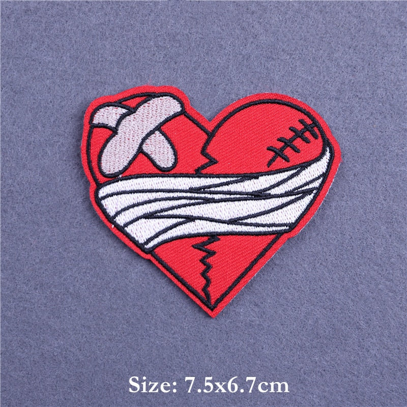 46 Styles Black Patch With Slogan Iron On Patches For Clothes DIY Embroidery