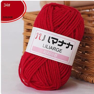 53 Colors Soft Cotton Baby Knitting Wool Yarn Thick Yarn Fiber Velvet Yarn Hand