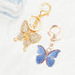 2 Styles Rhinestone Butterfly Pendant Key Chain Enamel Keychain Fashion Bag