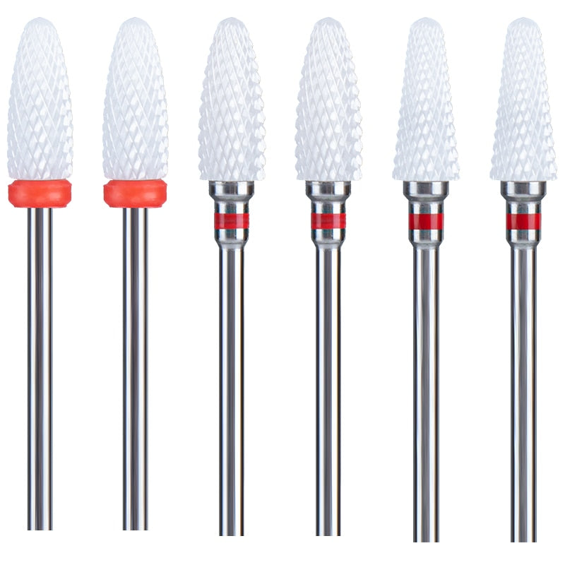 Ceramic Milling Cutter For Manicure Nail Drill Bits Feecy Electric Nail File