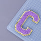 A-Z Letter Patches 5.5cm Adhesive Letter Patches Towel Chenille Embroidery For