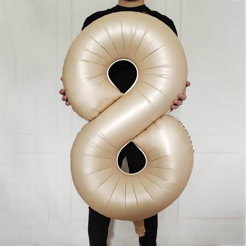 59 Styles Jungle Deer Bear Foil Balloons 40inch Caramel Brown Number Balls Baby