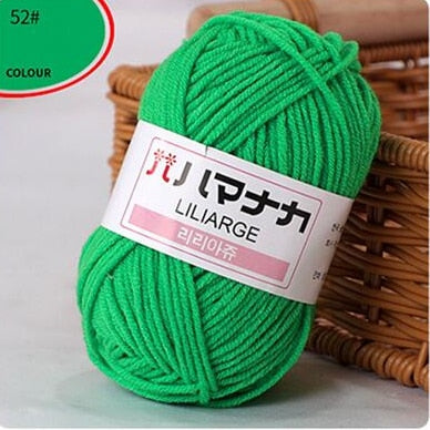 53 Colors Soft Cotton Baby Knitting Wool Yarn Thick Yarn Fiber Velvet Yarn Hand