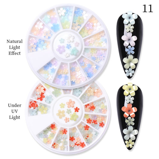 Color Changing Flowers Nail Art Decoration Accessories Nails Jewelry Manicure