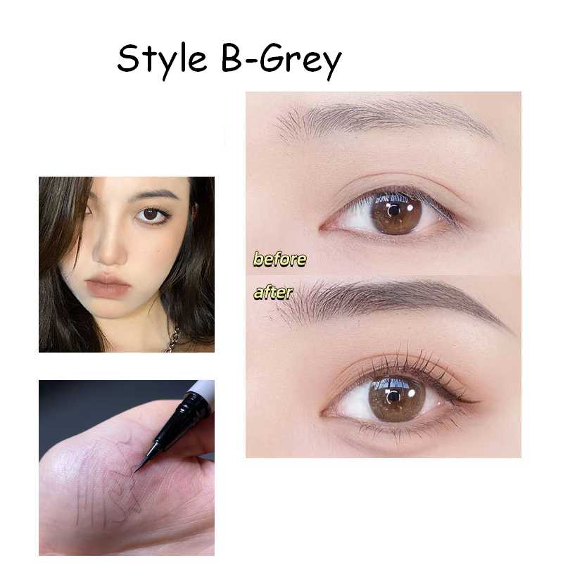 Ultra-fine Liquid Eyeliner Lying Silkworm Eyelash Pen Brown Gray Eyeliner Pencil