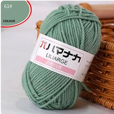 53 Colors Soft Cotton Baby Knitting Wool Yarn Thick Yarn Fiber Velvet Yarn Hand