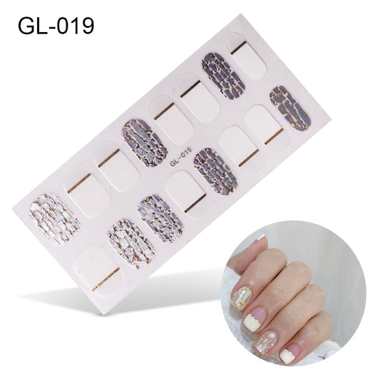 Brick Stone Wall Decor Nail Art Stickers Nail Wraps Manicure DIY Nails Decor