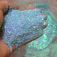 10g Holographic Mixed Hexagon Chunky Irediscent Nail Art Glitter Flakes Laser