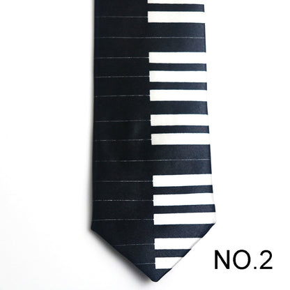 Black Piano Novelty Tie Men's Tie Male Neckties Suit Party Ties Wedding Office